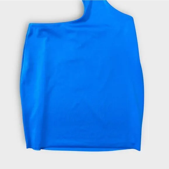 BAOBAB Collection Mambo Asymmetric Cut Out Mini Dress Azulado Blue Large New‎ - Image 10