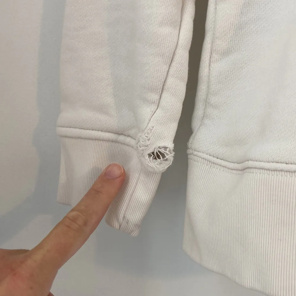 adidas Originals Trefoil Crew Sweatshirt sz S * flawed retro White - Image 3