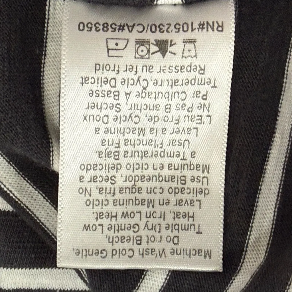 Current Elliott Louella Striped Mini Dress XS Black White Minimal Coastal Casual - Image 10