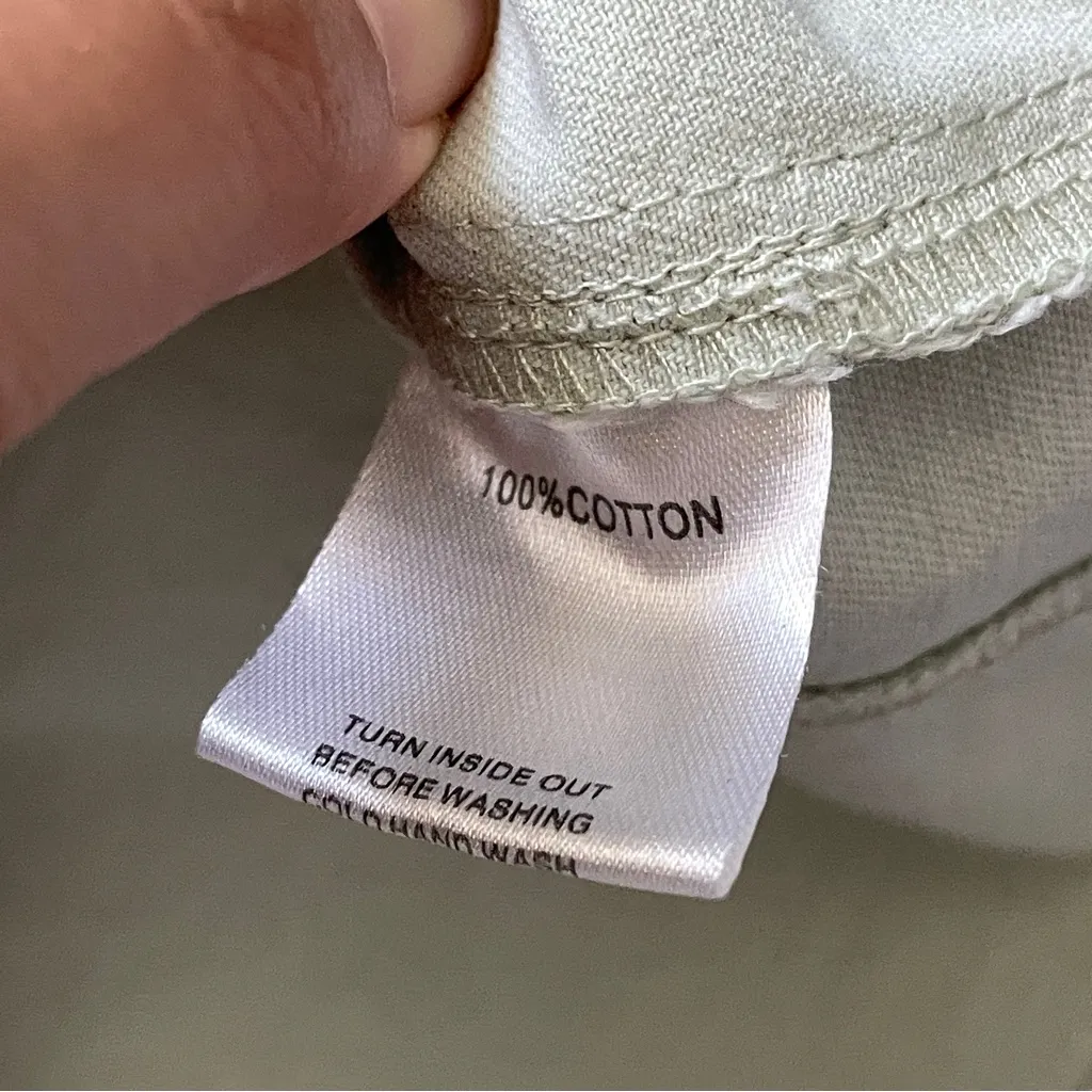 Sabo Skirt Top denim cropped button up womens Green (small) utility chic casual - Image 6