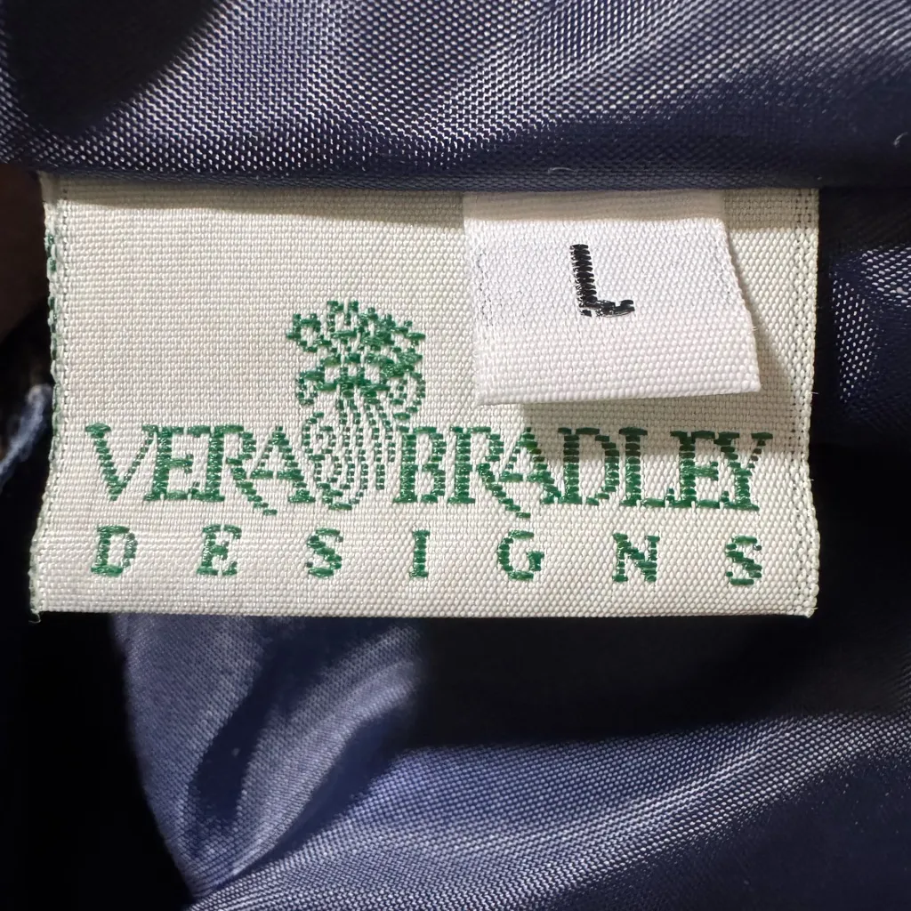Vintage Vera‎ Bradley Quilted Style Floral Vest – Size L – Cotton USA Made Blue Size L - Image 4