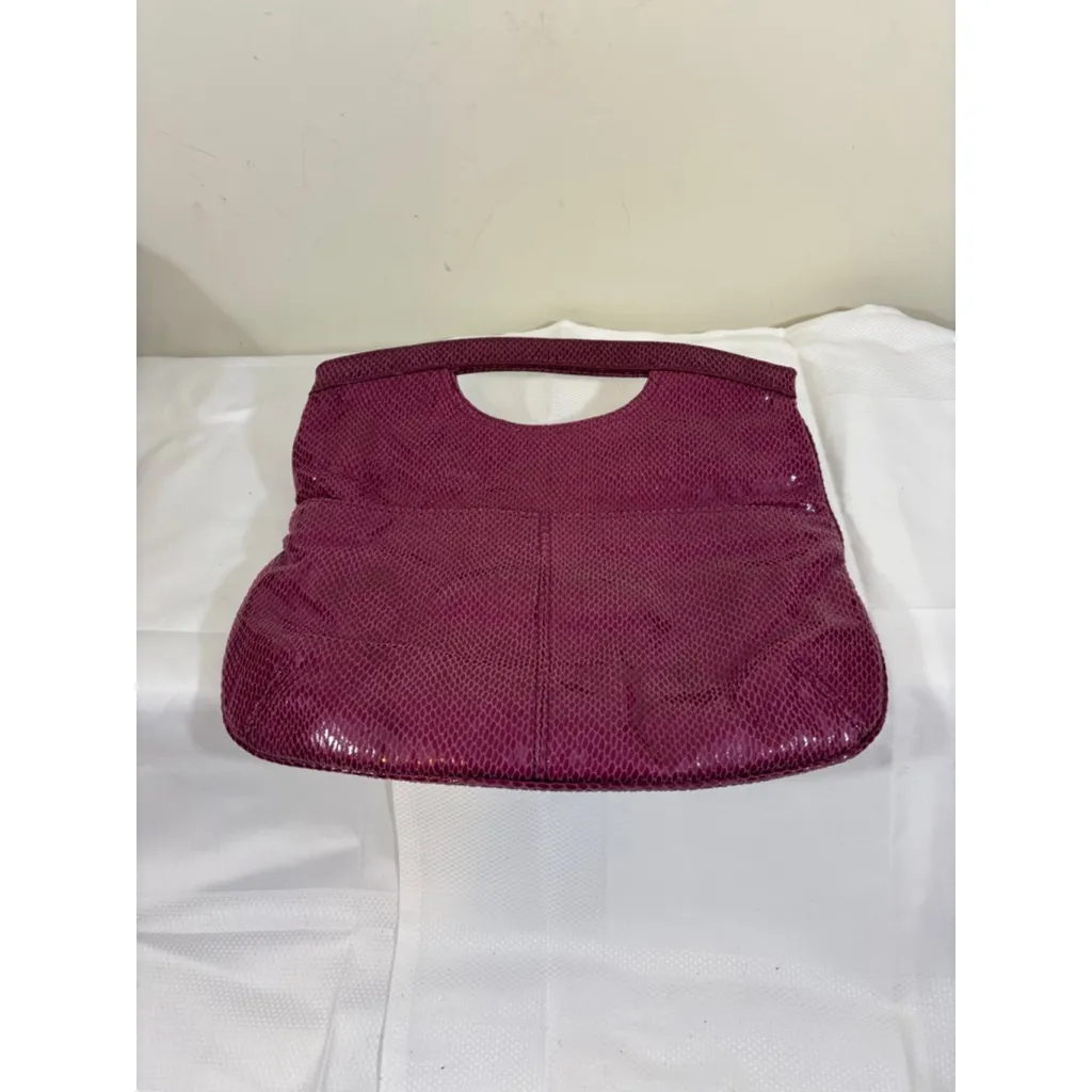Women's Nine West Clutch Purse Purple Snakeskin One Size - Image 4