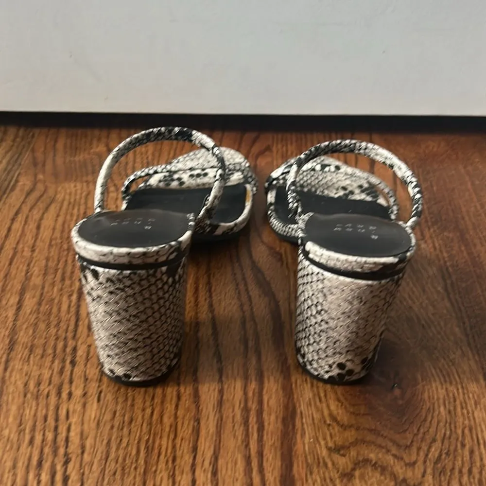 A New Day snakeskin double strap block heels Size 8 - Image 4