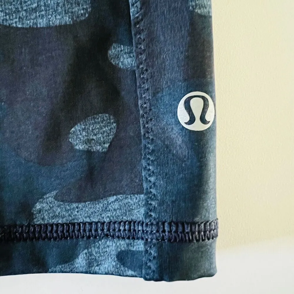 LULULEMON ATHLETICA Heathered Texture Lotus Camo Clip-In Crop Leggings - US 4 - Image 5