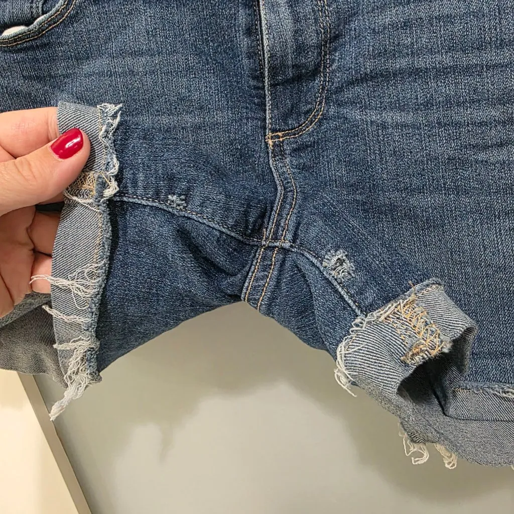 Paige Denim Cutoff Jean Shorts – Size 25, Blue, Distressed Raw Hem - Image 6