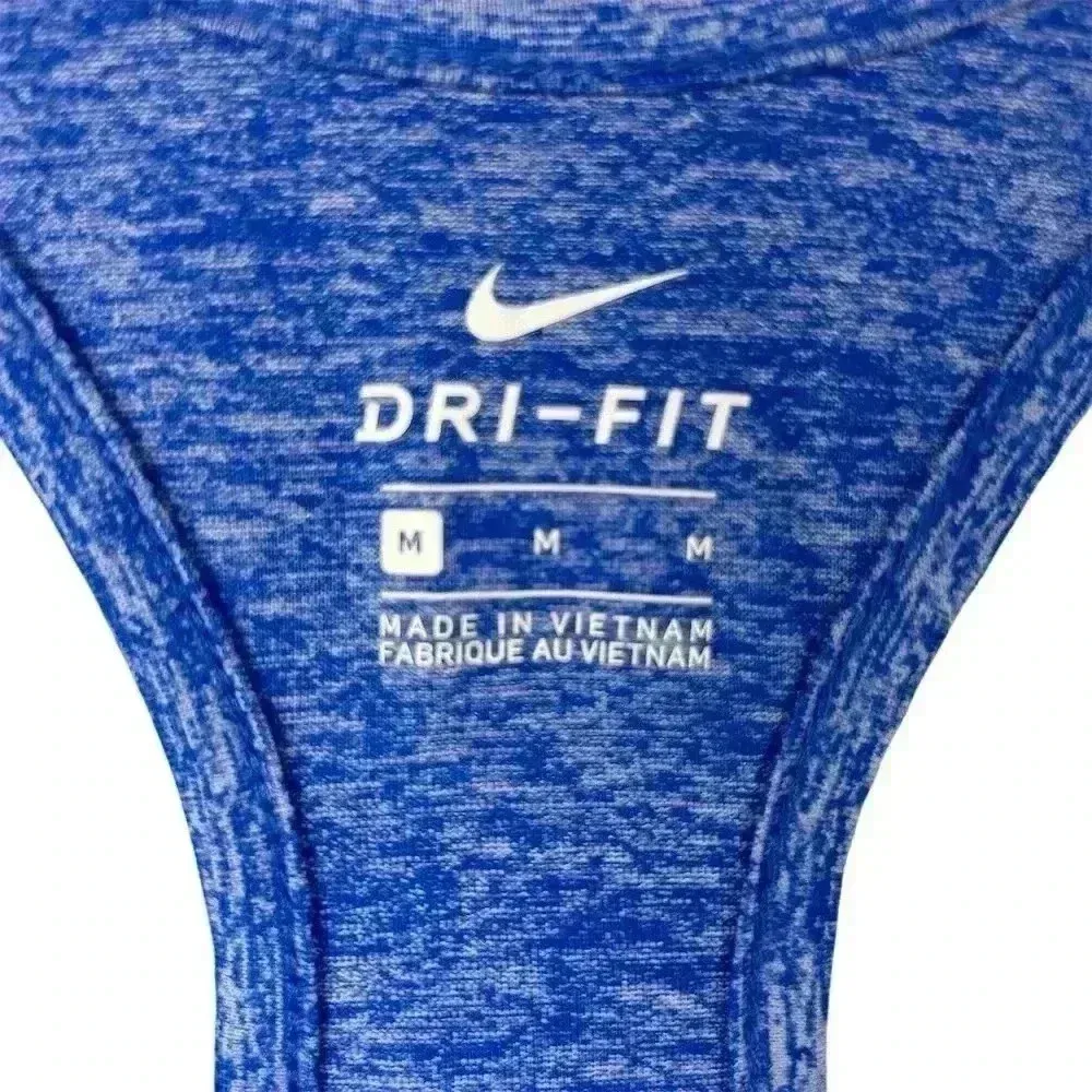 Nike Women's Blue Racerback Tank Top Size M Yoga Running Athletic Dri-fit - Image 4