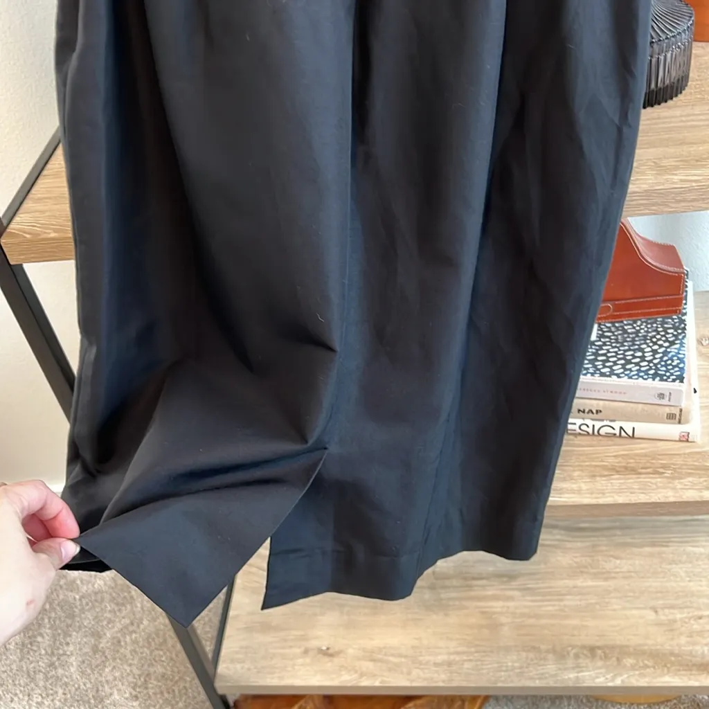 NWT J. Crew Woven Cotton Silk On Shoulder Ruffle Little Black Dress, 4T - Image 10