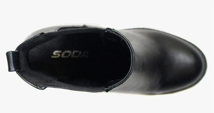 Black Ankle Boots Soda Chunky Heel - Image 5