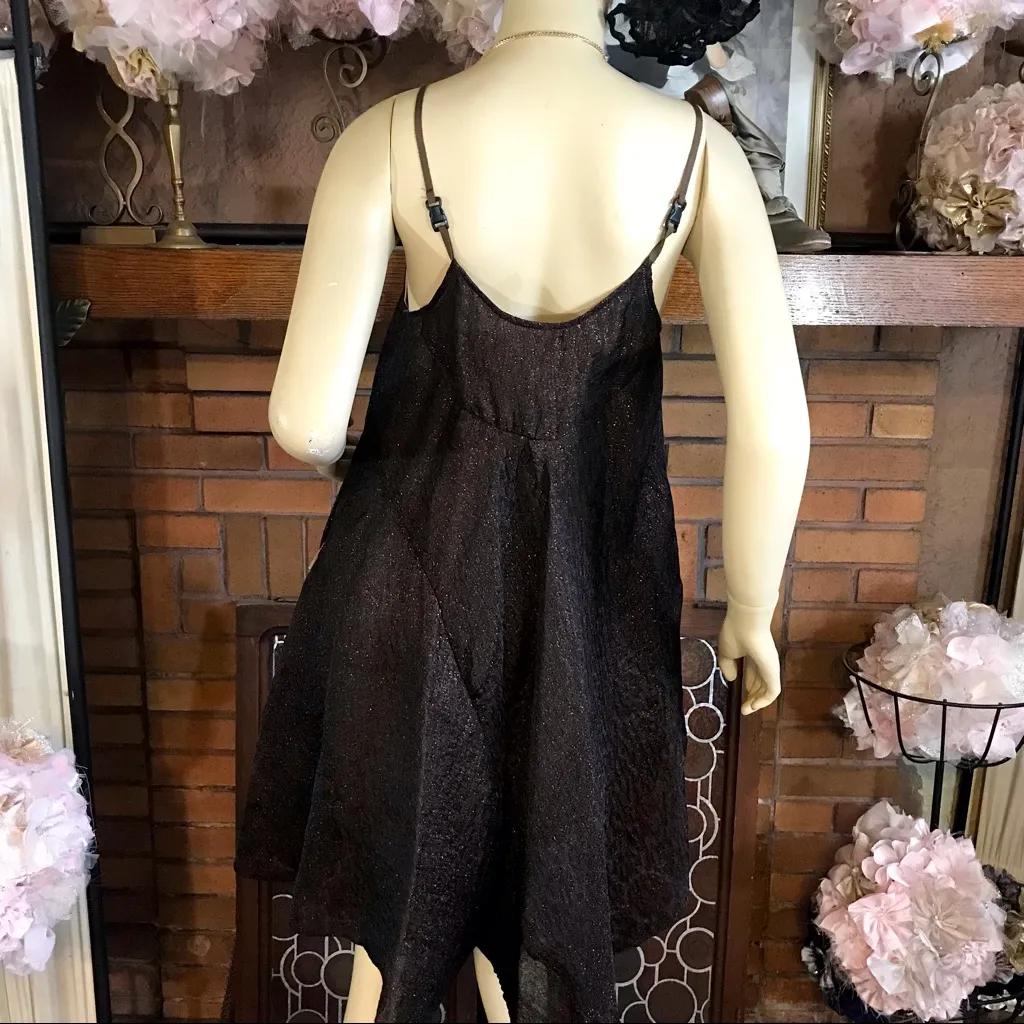 HACHE METALLIC BROWN WIDE LEG TENT ROMPER WITH POCKETS NWT (8) - Image 3