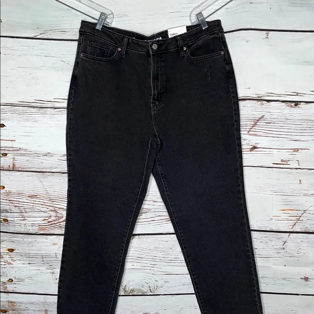 Sonoma NWT Size 16 Washed Black Denim High Rise Vintage-Style Straight Leg Jeans - Image 2