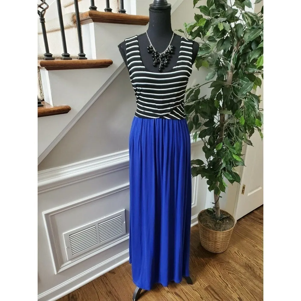 Espresso Multicolor Rayon Casual Maxi Dress Size M Blue Size M - Image 10