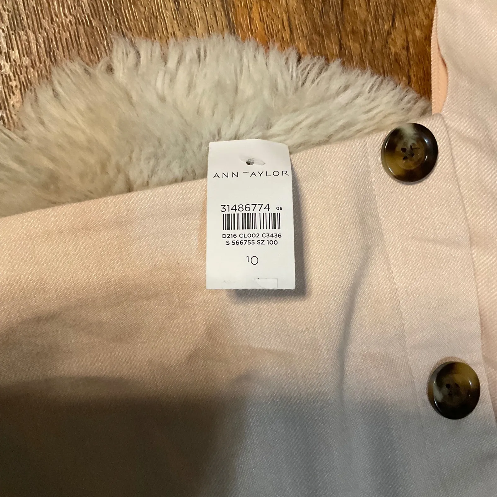 Ann Taylor‎ Dress Size 10 Light Pink Midi Lined Womens Linen Blend Belted Sheath - Image 3