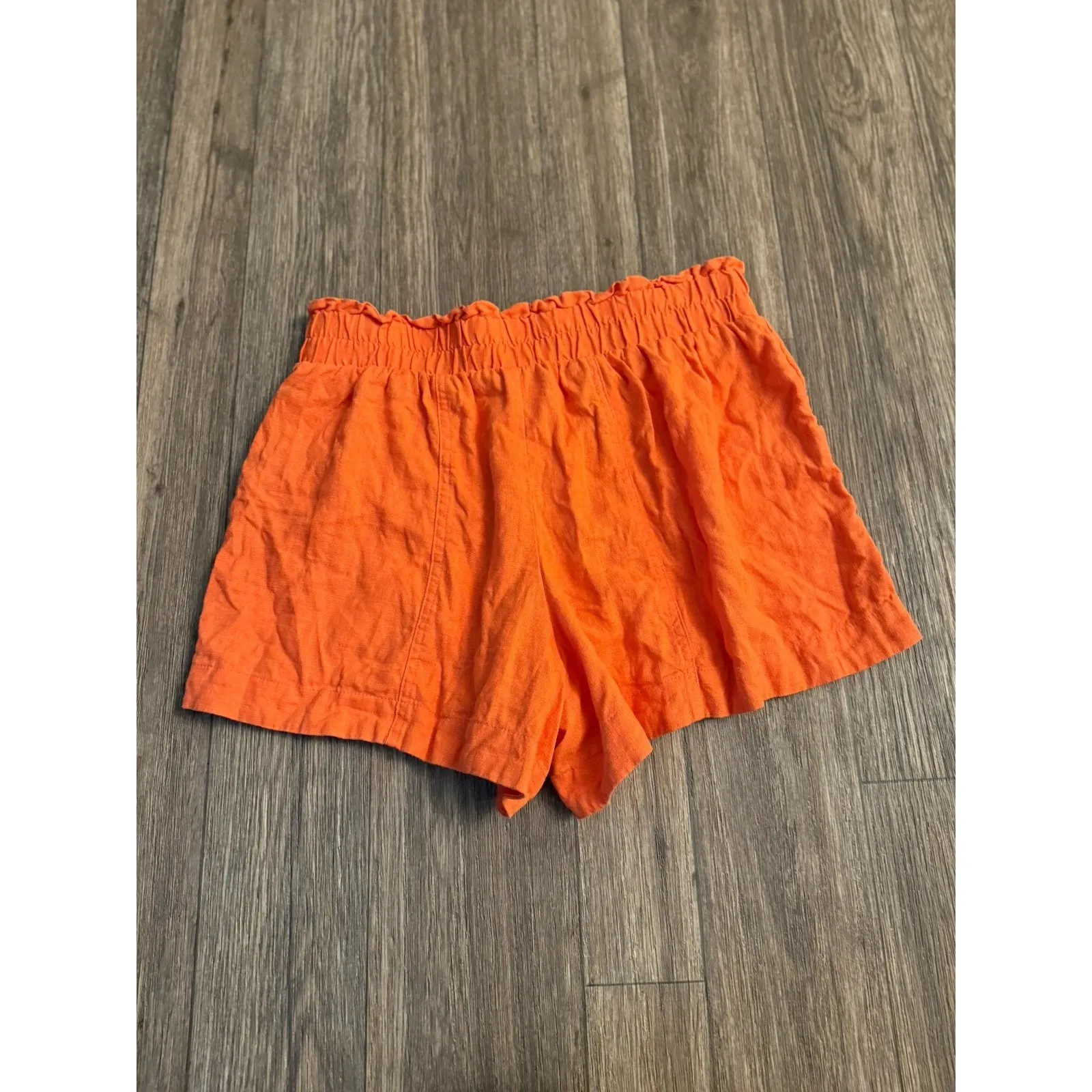 women's A New Day Orange linen blend shorts size‎ small 3" inseam elastic waist - Image 10
