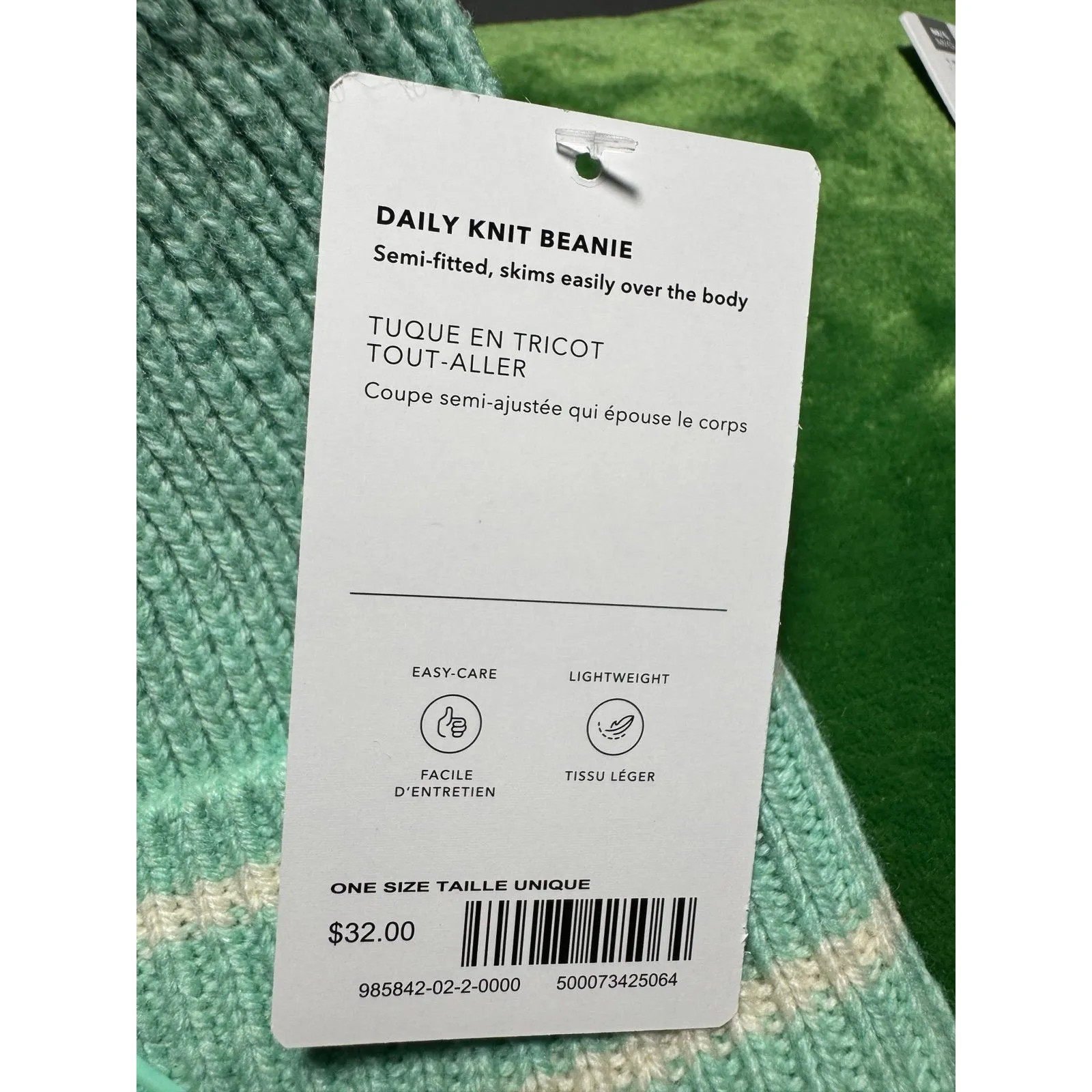 NWT Athleta winter hat and gloves set - light mint color - - Image 3