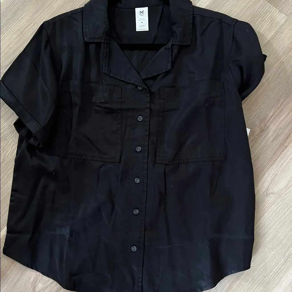 Black Tencel Button - Image 4