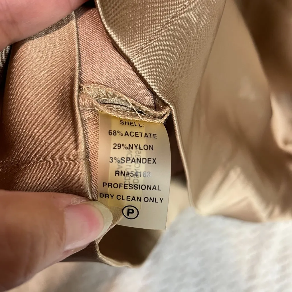 Calvin Klein Gold One Shoulder Ruffle Bodycon Mini Dress Womens Size 6 Glam Hoco - Image 10