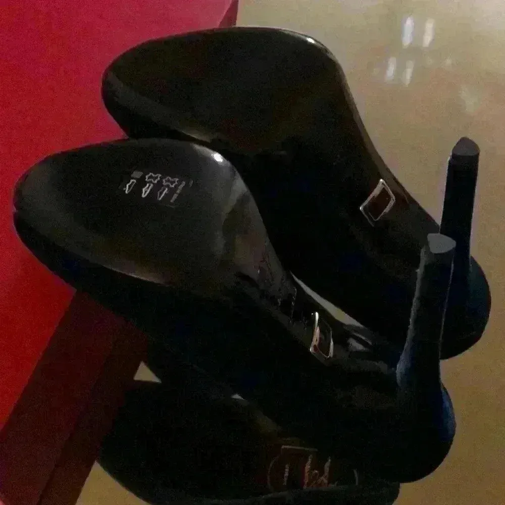 Roger Vivier Velvet Open Toe T.115 CFE Petrolio Blue Size undefined - Image 2