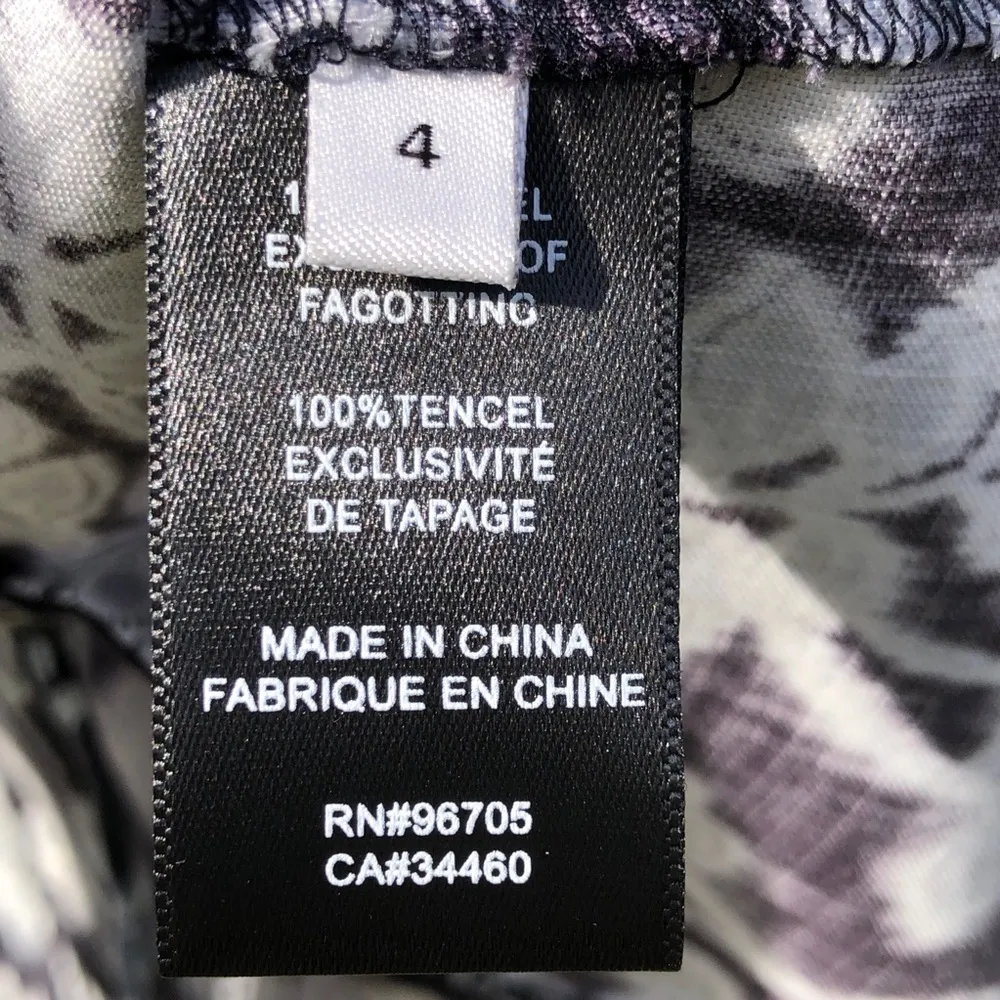 Rebecca Taylor Alicia Fleur Black Floral Blouse Top Size 4 - Image 9