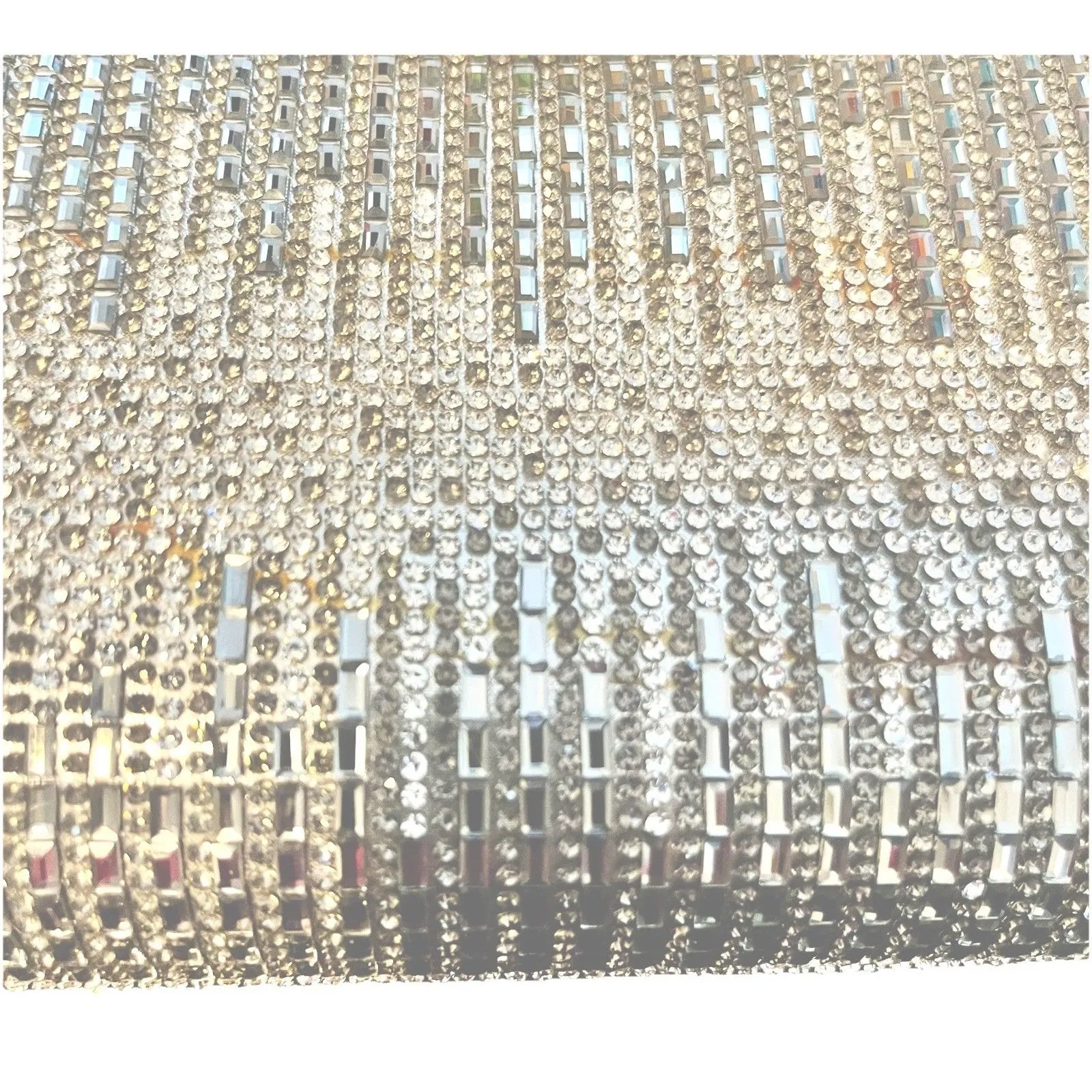 Silver Rhinestone Convertible Crossbody Clutch Purse Evening Bag D'Margeaux NWT - Image 2