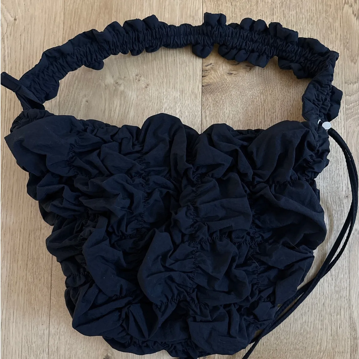 No Brand Gathered Shoulder Bag in Black - Image 2