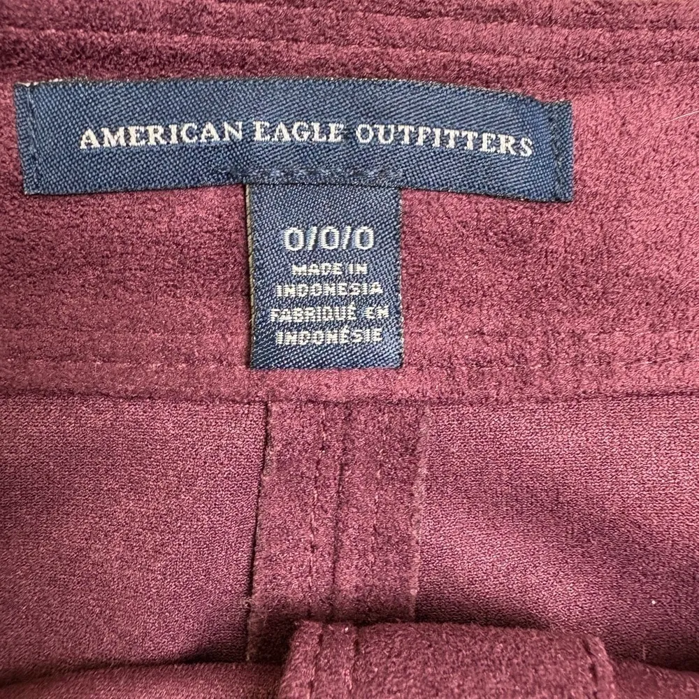 American Eagle ⭐️ Suede Snap Front Mini Skirt - Image 5