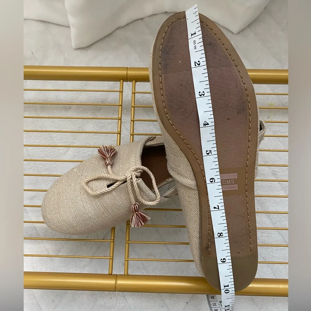 TOMS Size 8.5 Color Soft beige. Pre loved. - Image 6