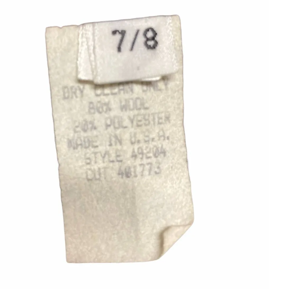 Requirements Blazer Womens 7/8 Grey‎ Gold Button Jacket Vintage Wool - Image 4