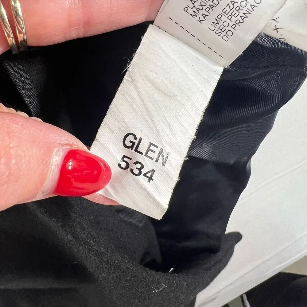 Zara Basic XS Coat Wool Blend Scrunched Funnel Neck Black Single Breasted Heavy - Image 9