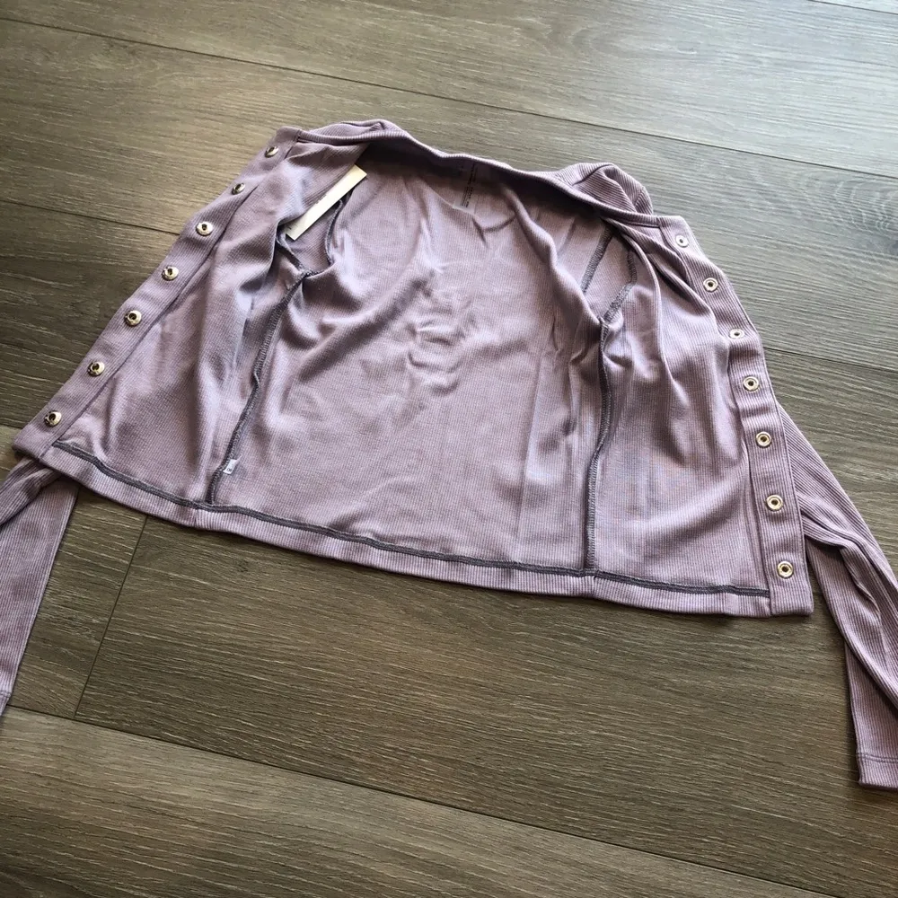 Outdoor Voices Earl Grey CozyRib Cropped Cardigan Womens Size XS - Image 9