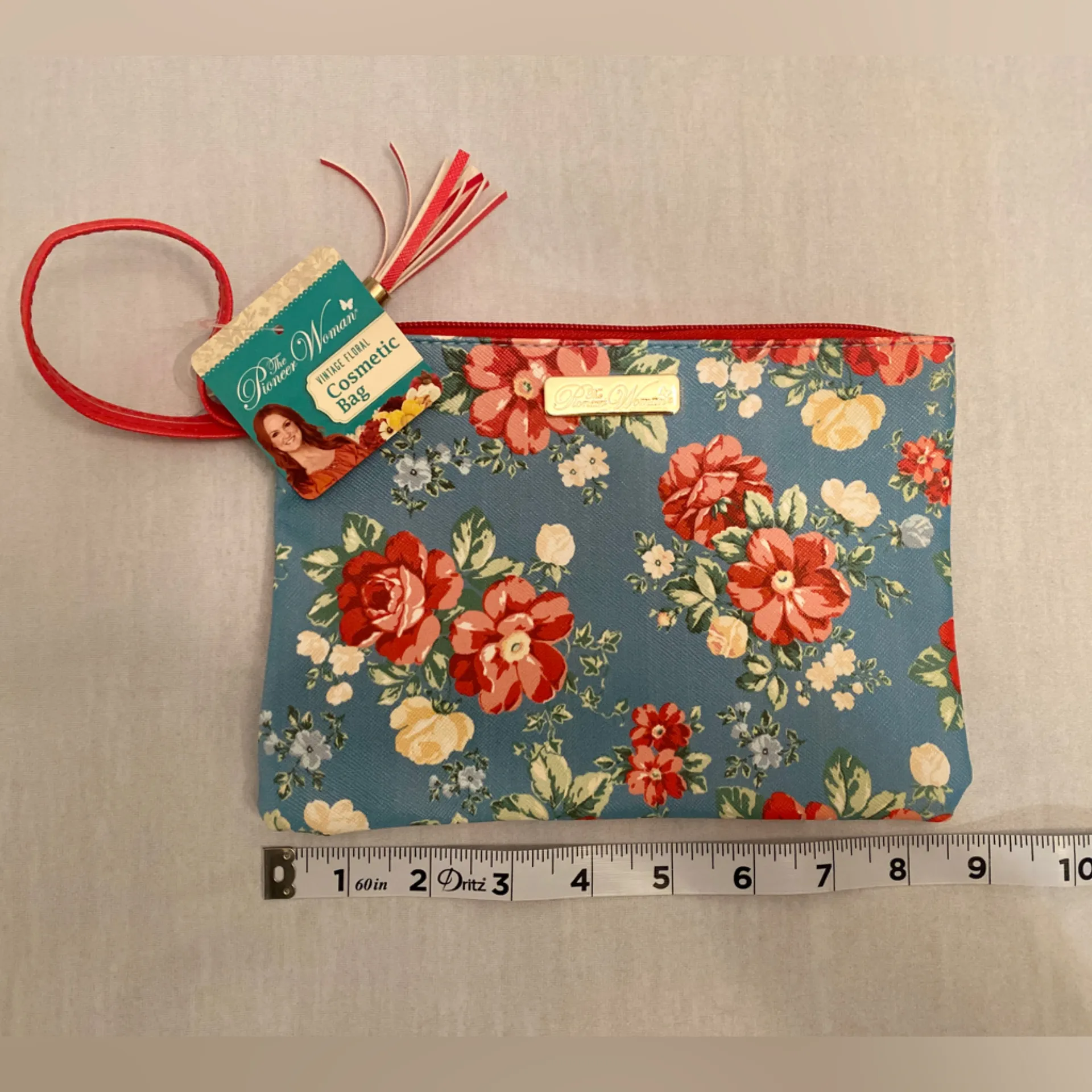 The Pioneer‎ Woman Vintage Floral Cosmetic Bag 9”x6” - Image 3