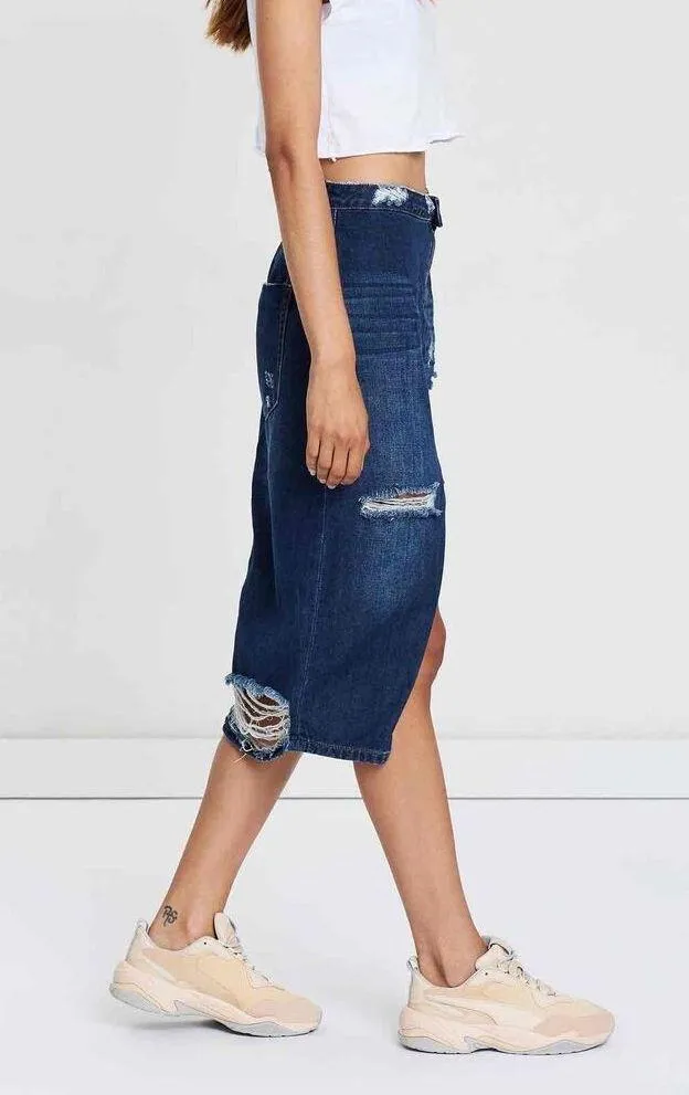 One TeaSpoon Society Pencil Denim Skirt Size 27 - Image 4