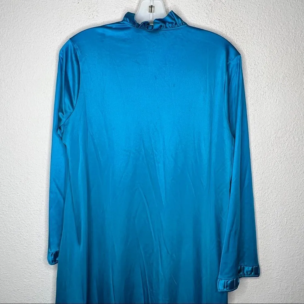 Vintage Vanity‎ Fair Nylon Robe Blue - Image 6