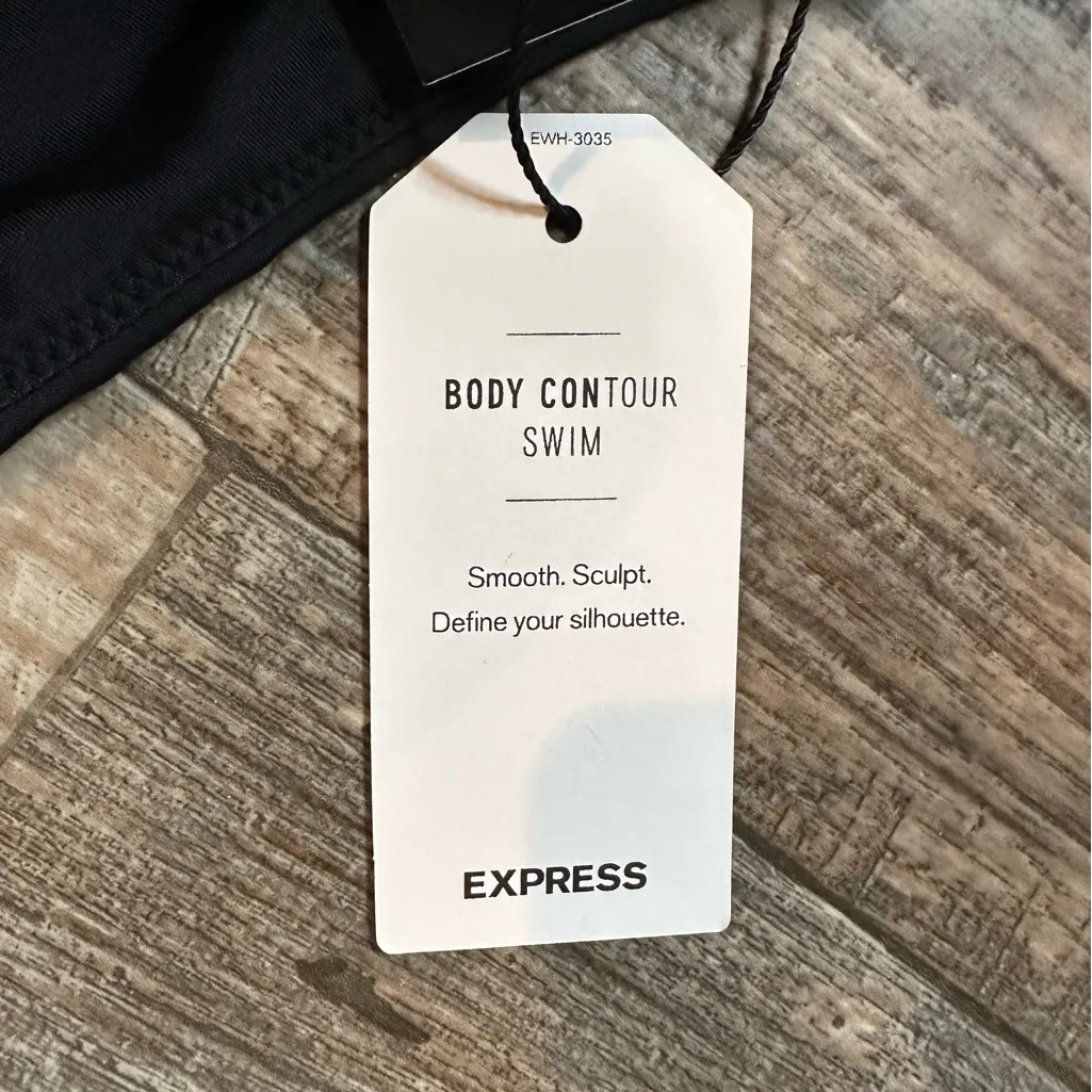 Express - Black Body Contour Swim Bottoms - BNWT! - Image 4