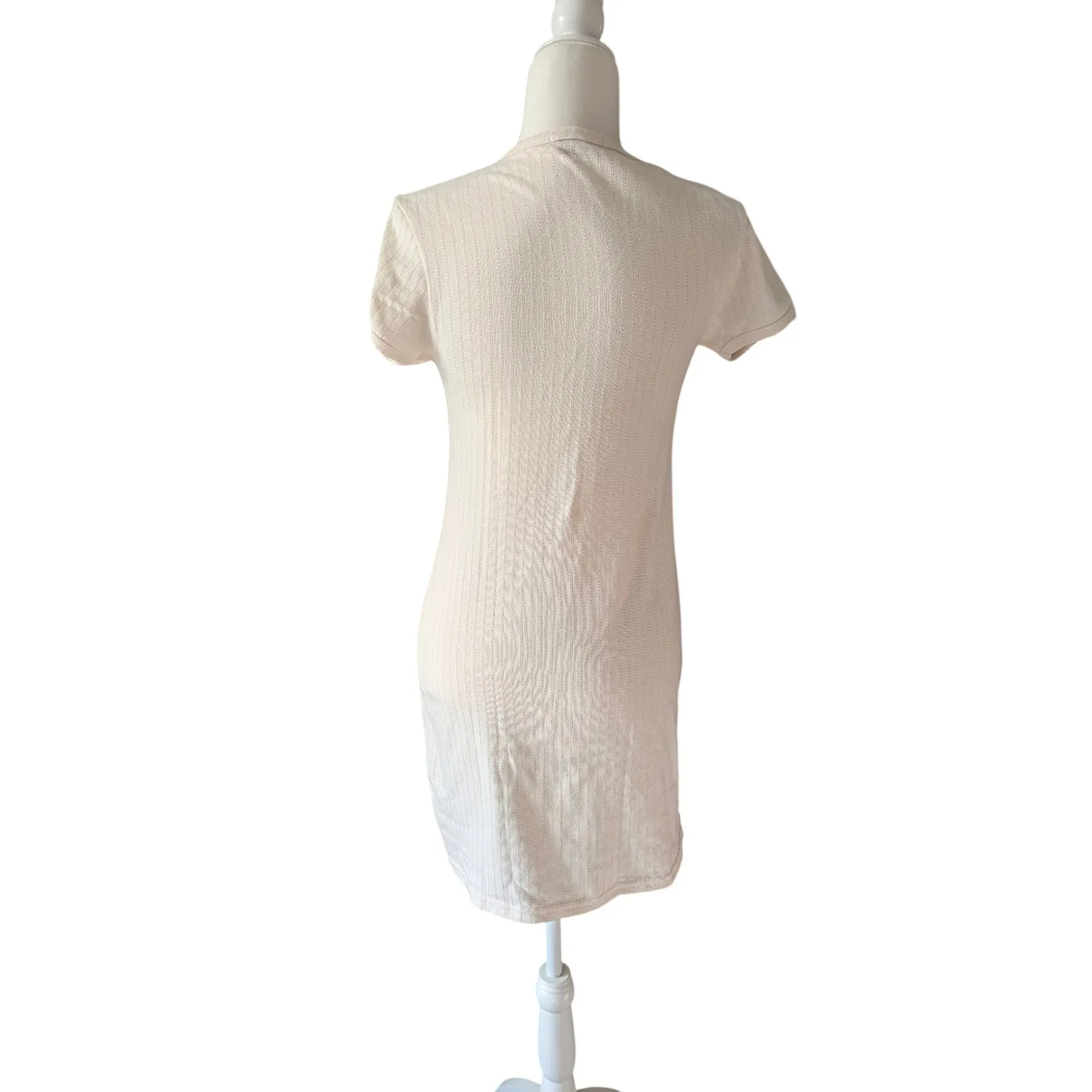 Scarlet Loungewear Light Yellow V-Neck Lounge Mini Dress Y2K - Image 10