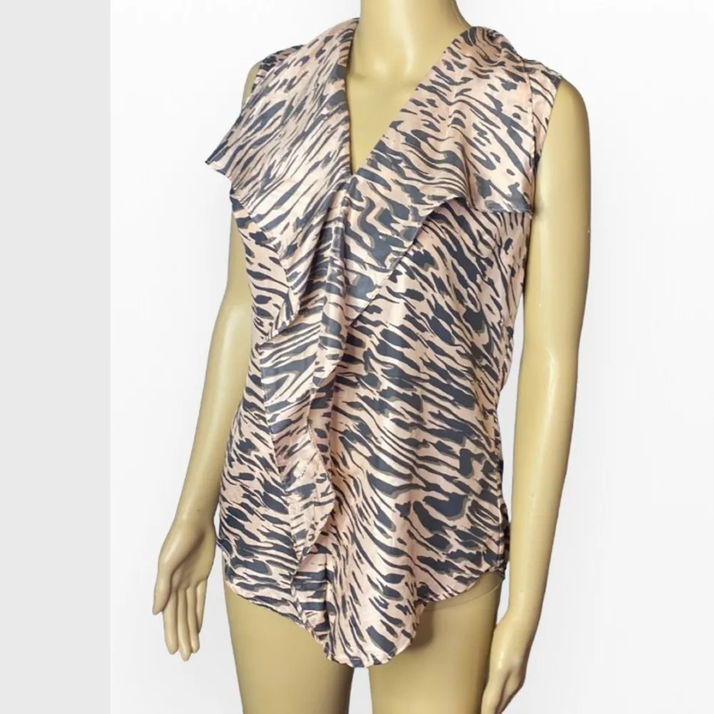 CAbi Style #104 Just So Zebra Print Silk Size S - Image 5