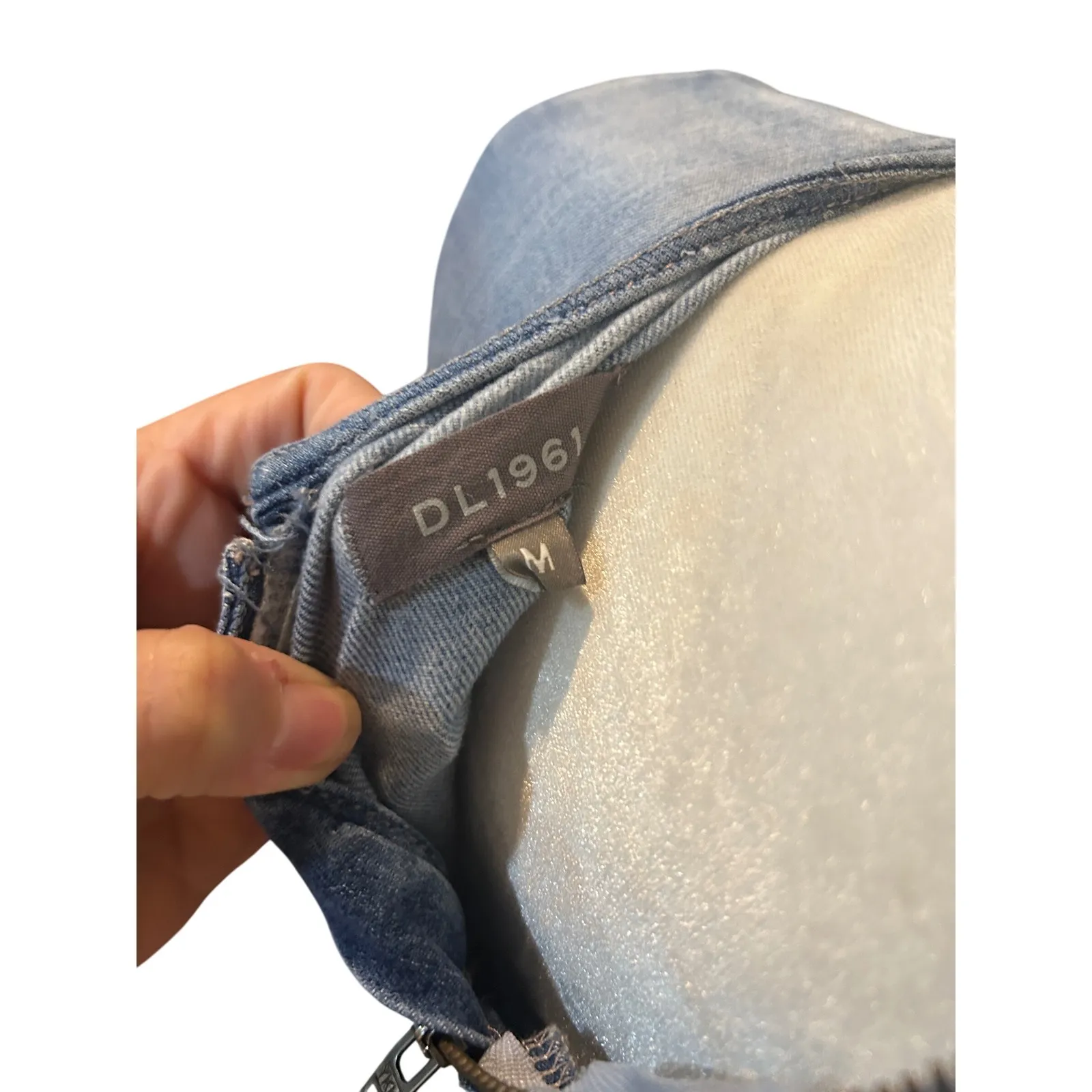 DL1961 Kiki Blue Coast‎ Denim Dress Raw Hem Short Sleeve Casual Mini Dress - Image 7