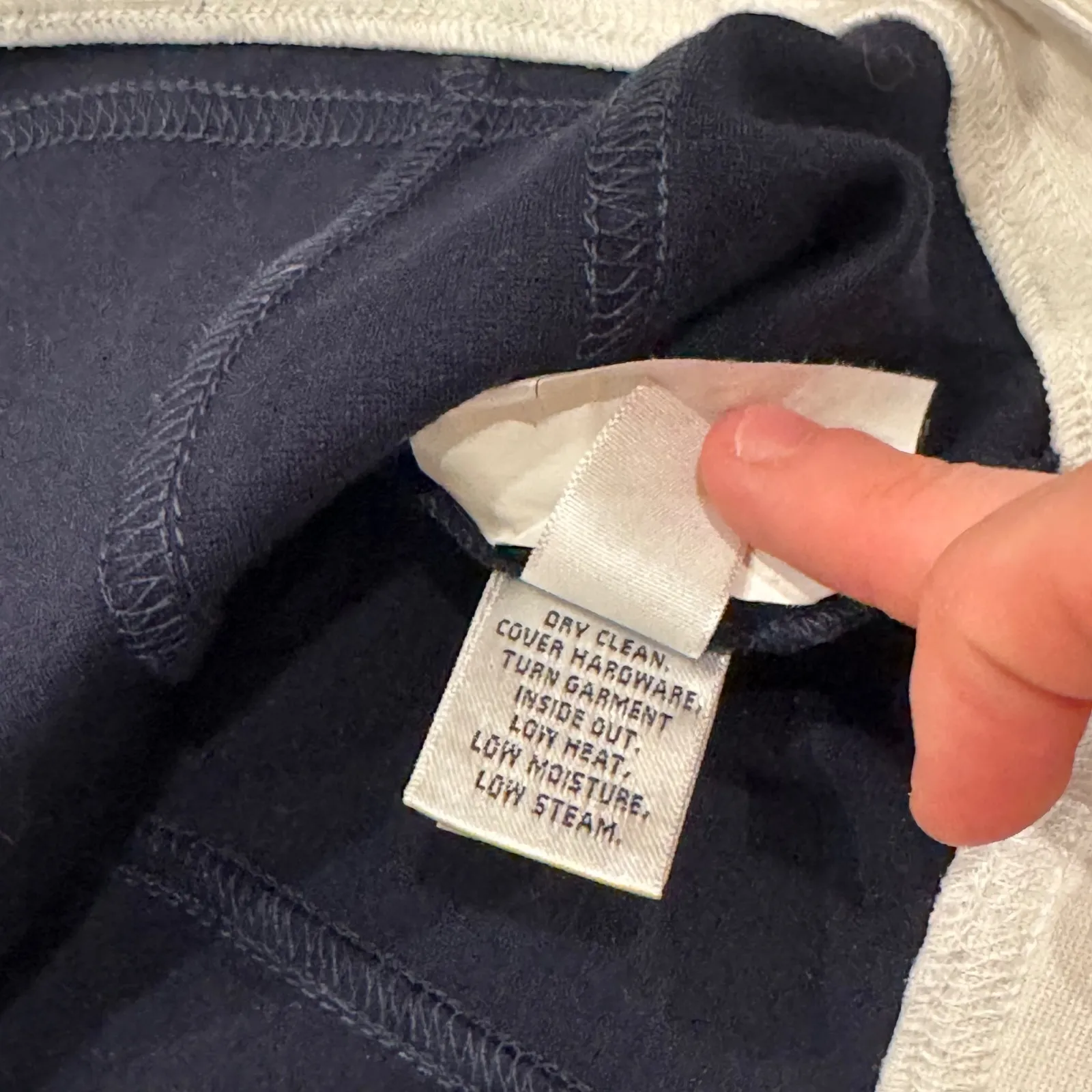 St John Sport Navy Cream Trimmed Preppy Nautical Coastal Zip Up Jacket Size 6 Black - Image 5