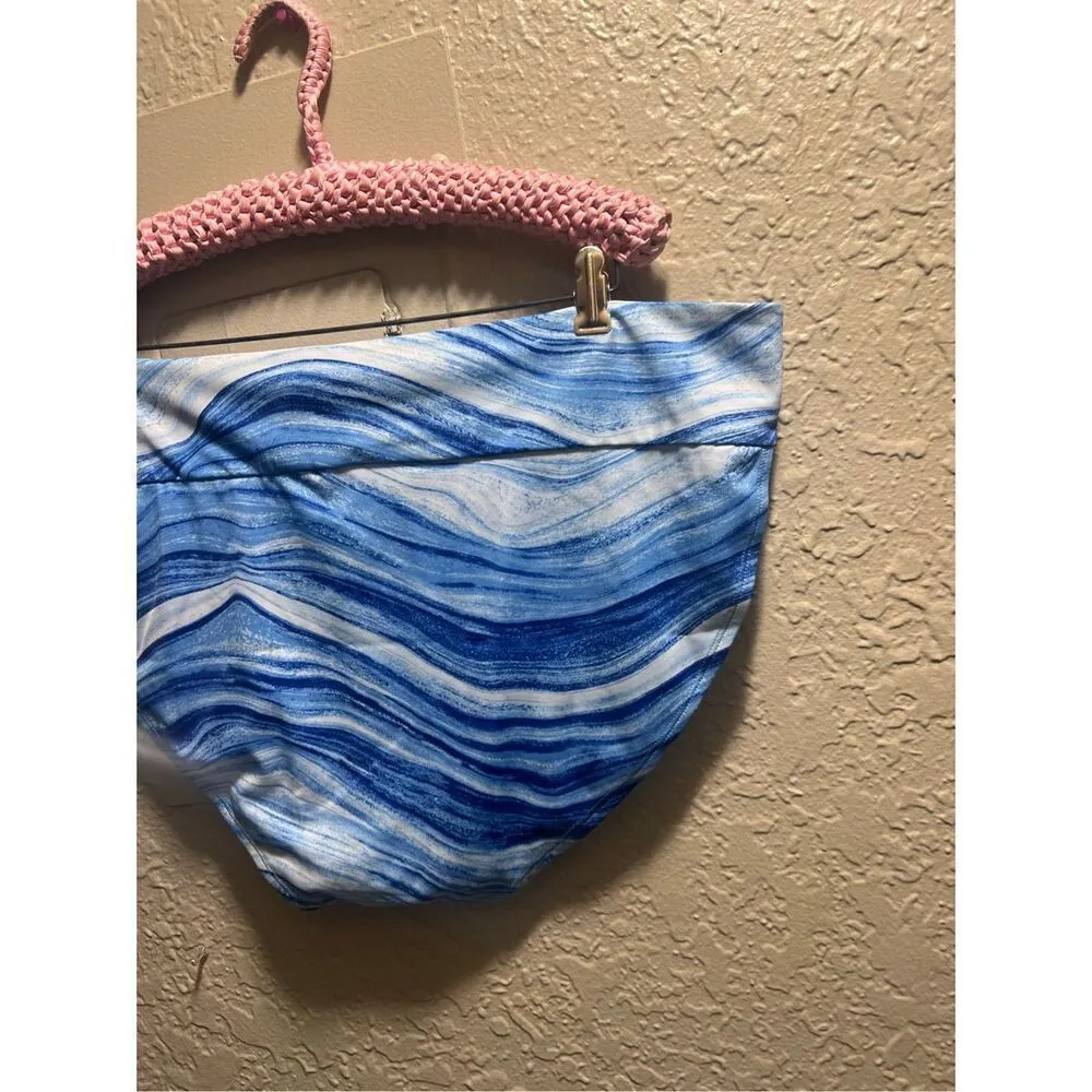 Outdoor Oasis Blue Marble Medium Coverage Swimsuit Bottom Woman’s 1X NEW - Image 8
