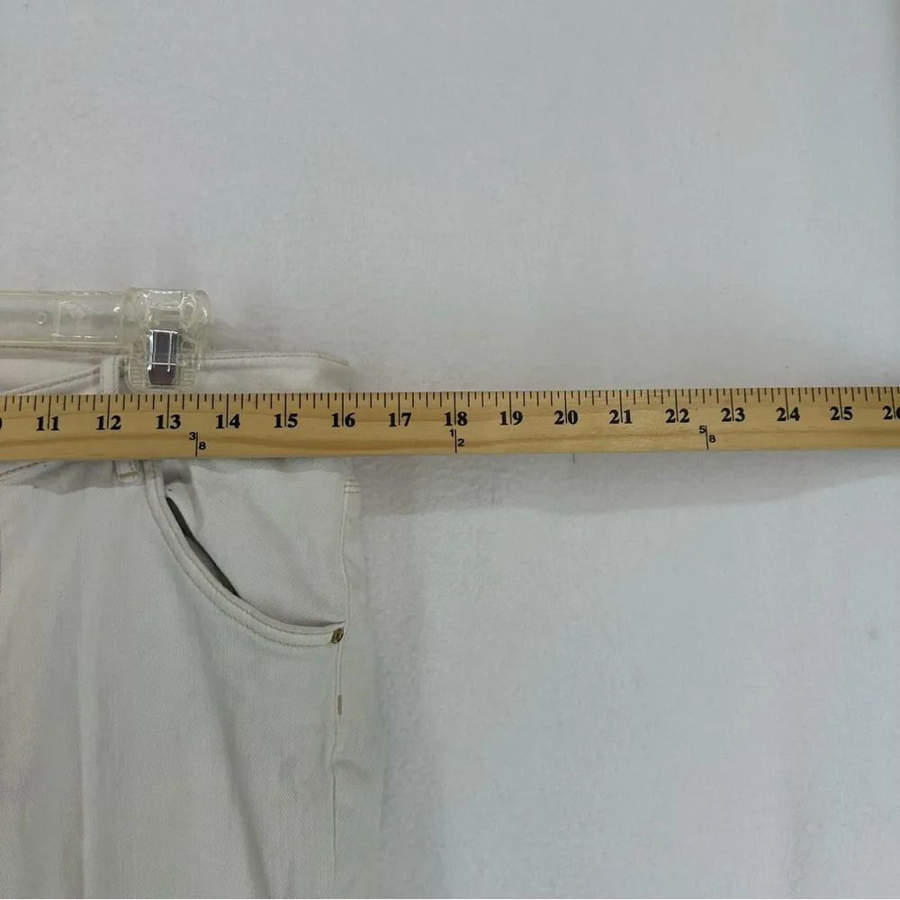 Adena Straight Low Rise Jeans Women’s 8 White - Image 6