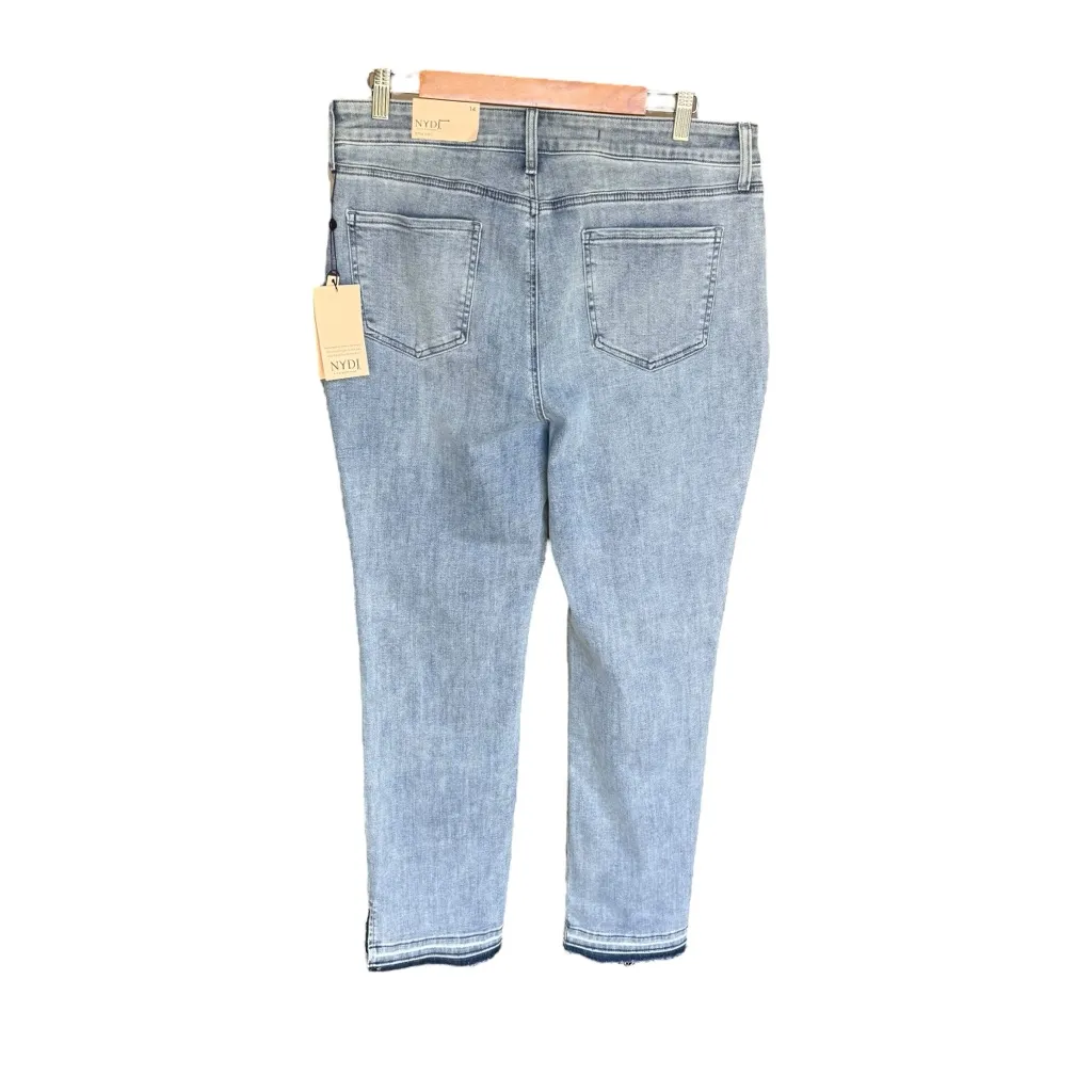 NYDJ - NWT Marilyn Split Cuff Straight Leg Jeans Big Skies Wash High Rise Sz 14 - Image 5