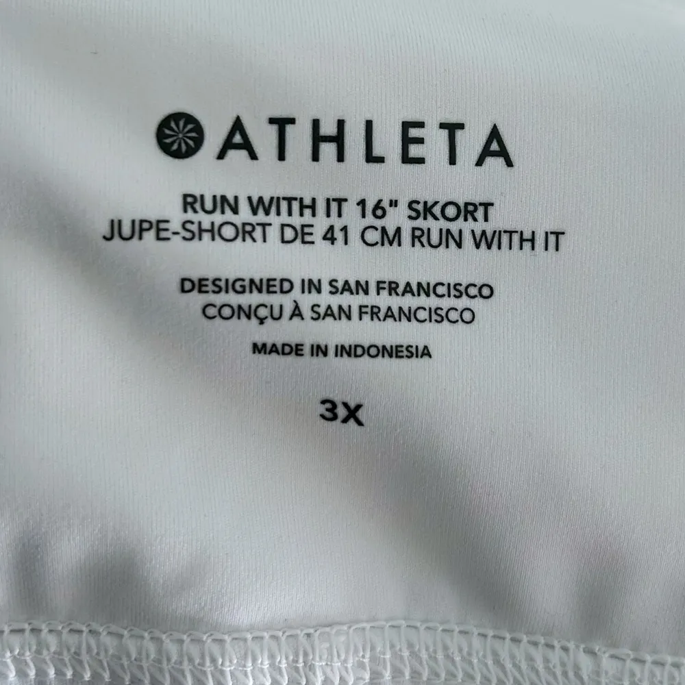Athleta Run With It Skort White Sz 3X Tennis Skirt - Image 6