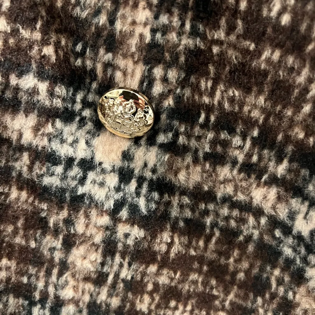 Plaid Brown Blazer Jacket Size M by Sebby Collection - Image 6