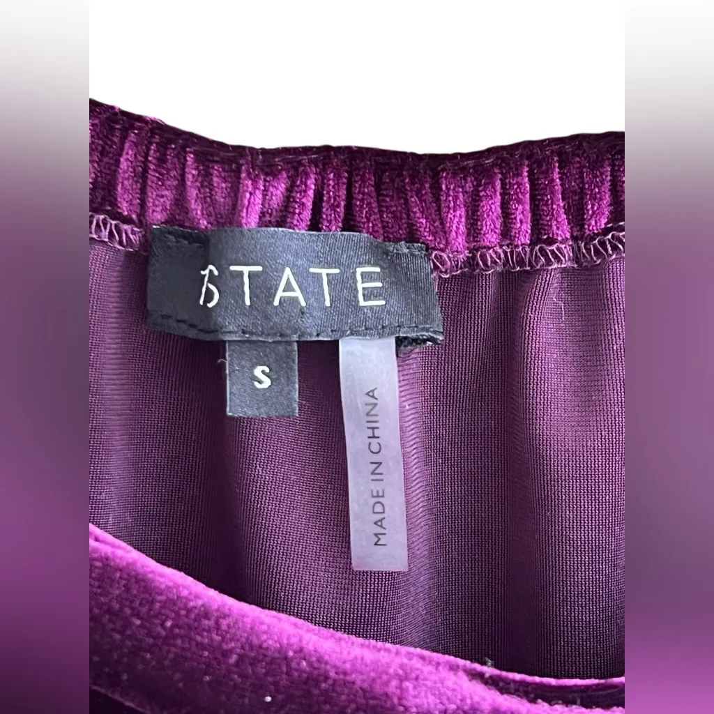 Elegant Off-Shoulder Purple Velvet Top - Image 4