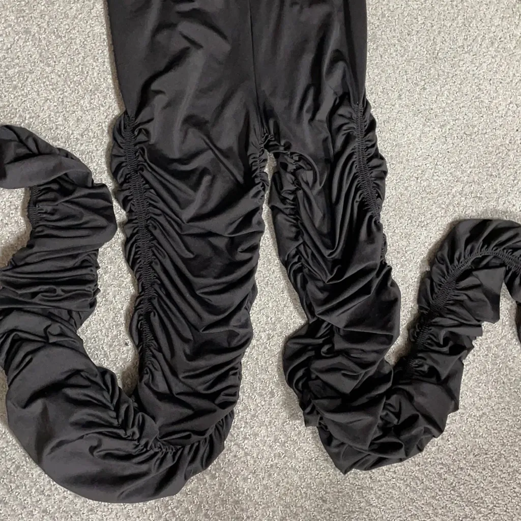 New Divided ruched sides  leggings - Image 6