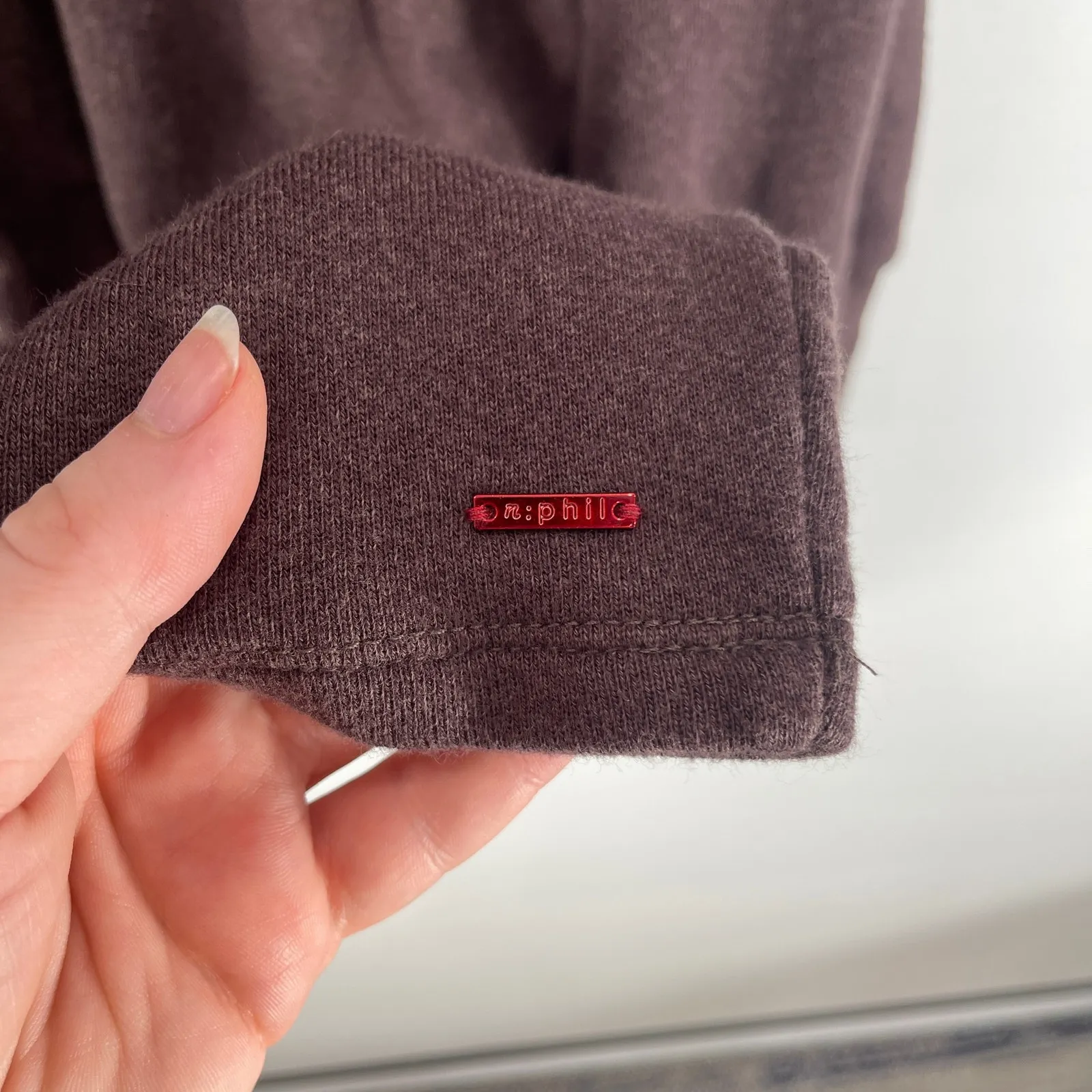 n:Philanthropy Mini Dress Distressed Brown Long Sleeve Size Small New With Tags - Image 8