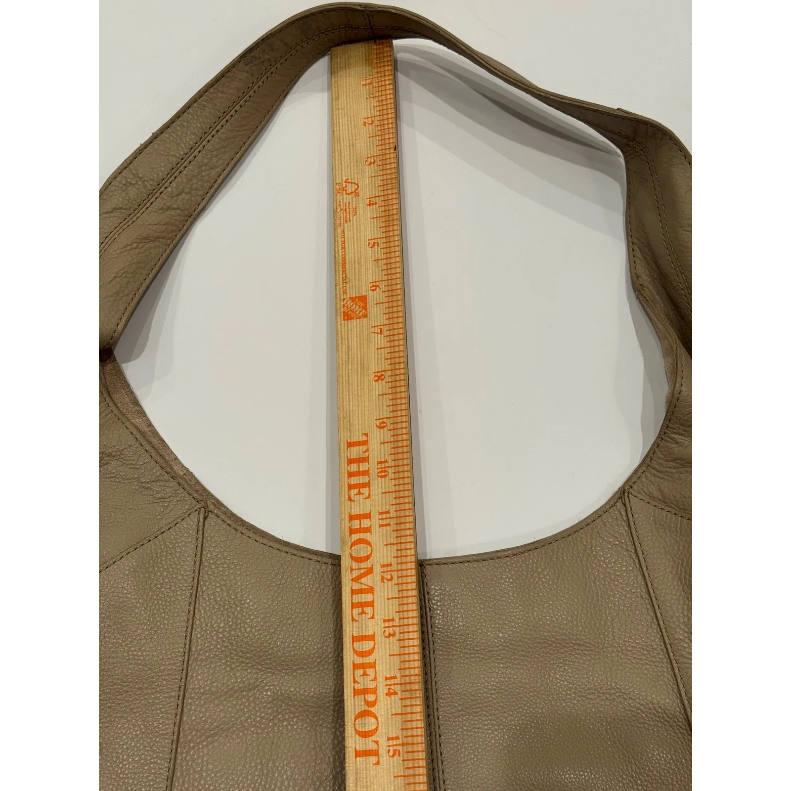 Lucky Brand Leather Hobo Bag Patti Shoulder Bag‎ Beige Everyday Casual Purse - Image 2