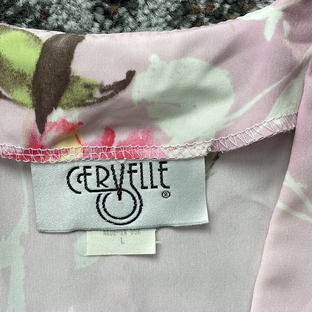 Cervelle Vintage Two Piece Skirt Set Floral Light Pink Large - Image 3