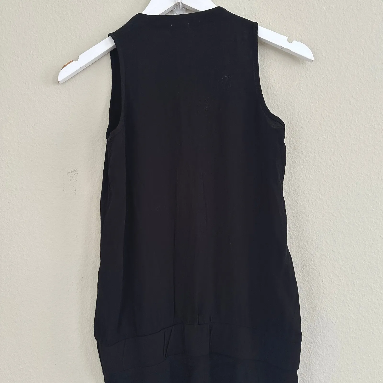 Monrow Revolve Crepe Jumpsuit Sleeveless in Neptune Black Pockets Women's Size S - Image 6