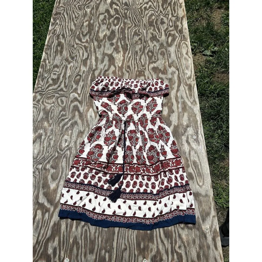 Mossimo Supply Co Womens Dress Sz Xs Strapless Dress Boho Indie Summer Spring‎ - Image 2