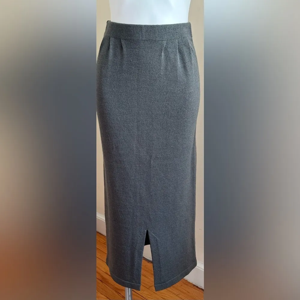 Anne Pedersen Vintage Green Pink Black Skirt Top Set Double Breasted Look Sz S. - Image 8